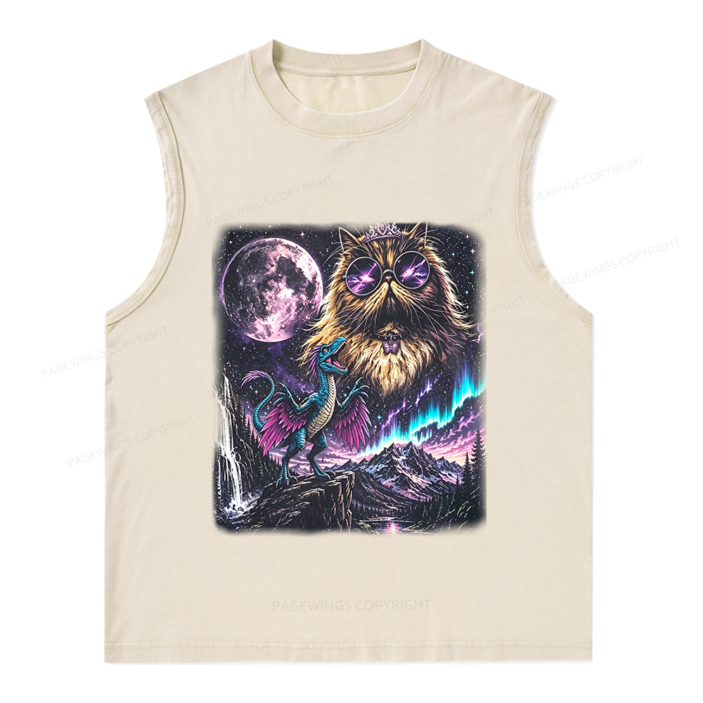 Pagewings Sci Fi Books Lover Unisex Washed Tank Top