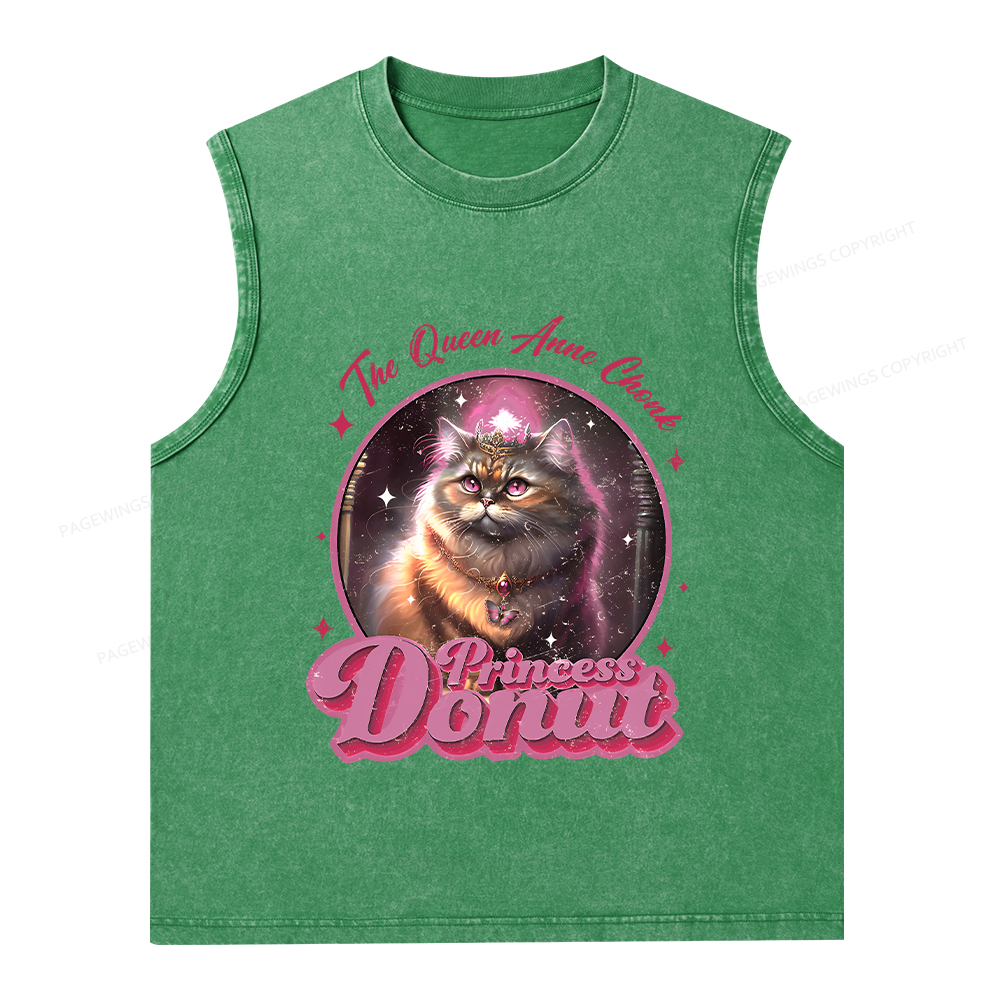 Pagewings Princess Donut Unisex Washed Tank Top