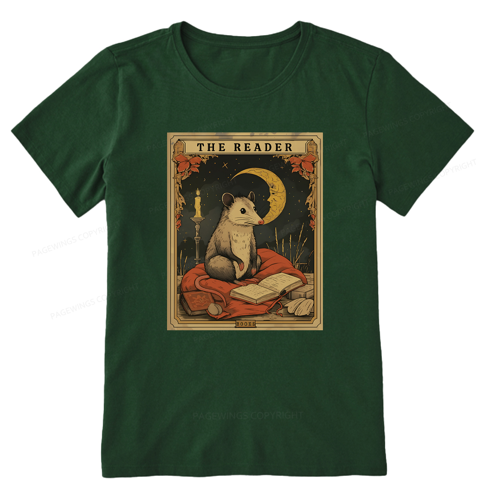 Pagewings The Reader Opossum Tarot Card Unisex Classic T-shirt