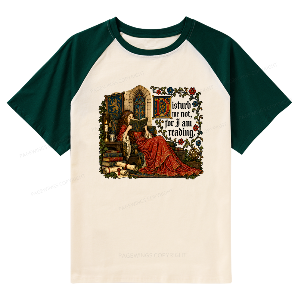 Pagewings Medieval Reading Raglan T-shirt