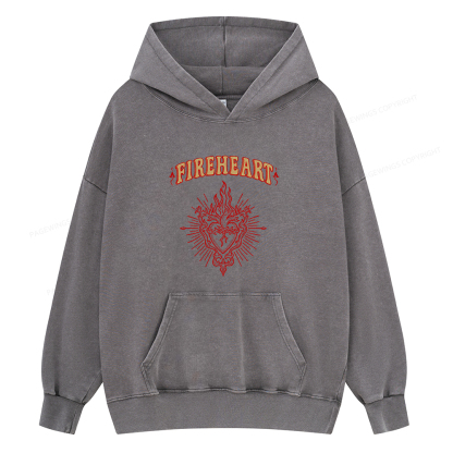 Pagewings Fireheart Unisex Washed Hoodie