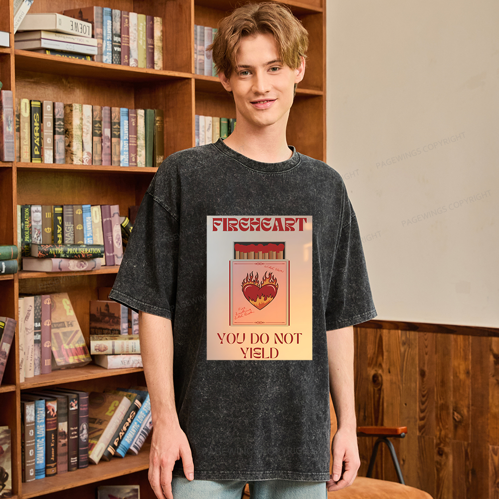Pagewings Fireheart Unisex Washed T-shirt