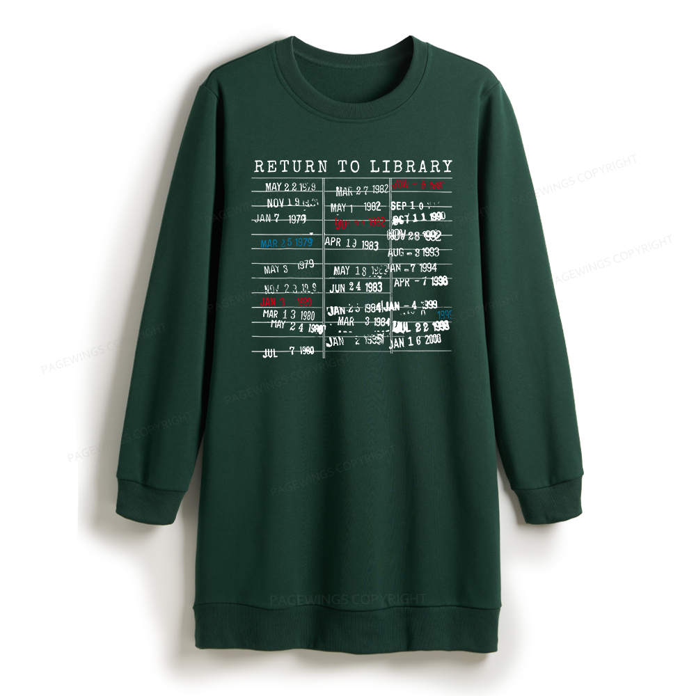 Pagewing Return To Library Sweatshirt Dress