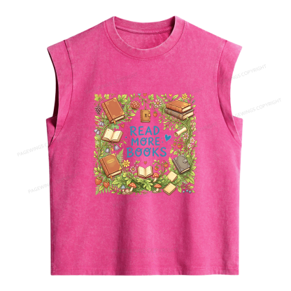 Pagewing Read More Books Women's Washed Tank Top