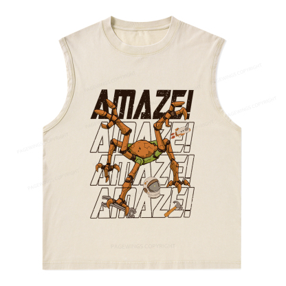 Pagewings AmazeSci Fi Reader Unisex Washed Tank Top