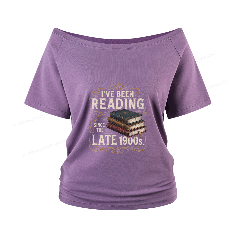 Pagewings Vintage Reading Since Late 1900s Women Off Shoulder T-shirts