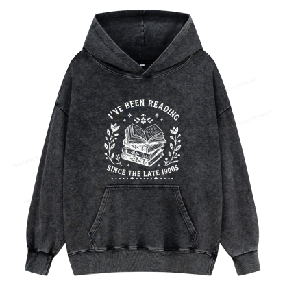 Pagewings I’ve Been Reading Since The Late 1900s Unisex Washed Hoodie