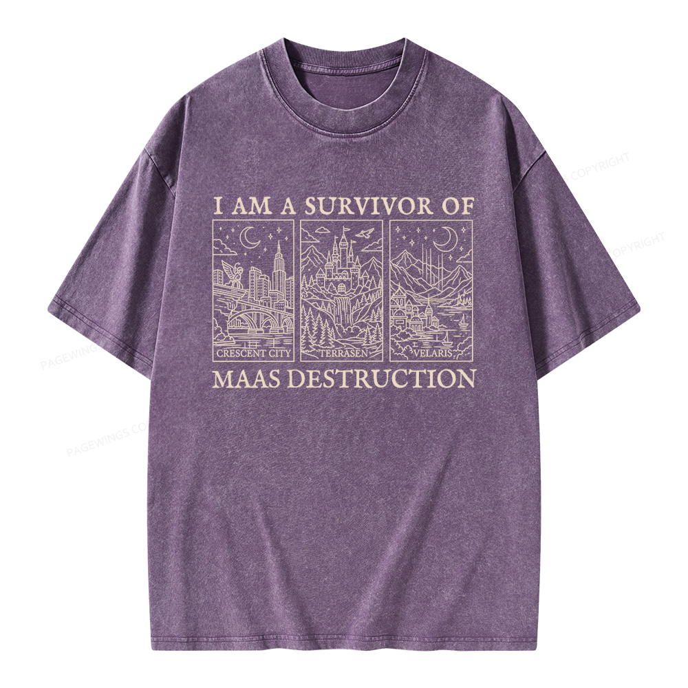 Pagewings Fantasy Bookish Unisex Washed T-shirt