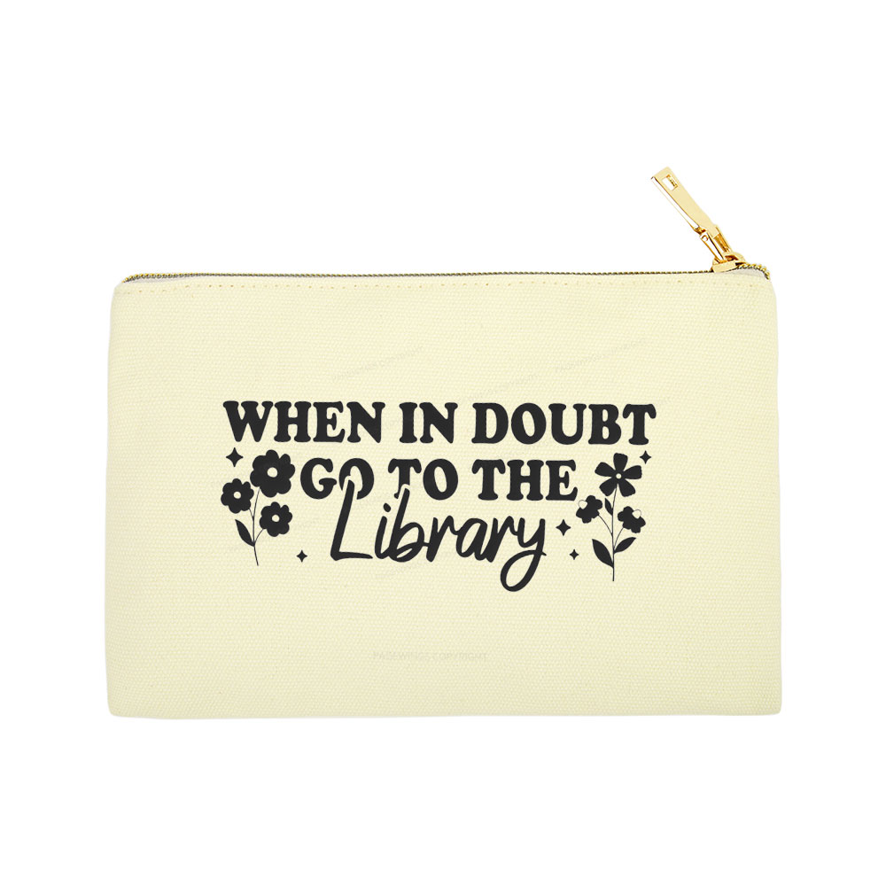 Pagewings When In Doubt Go To The Library Pouch