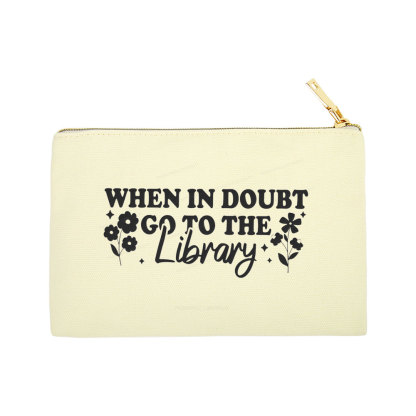 Pagewings When In Doubt Go To The Library Pouch