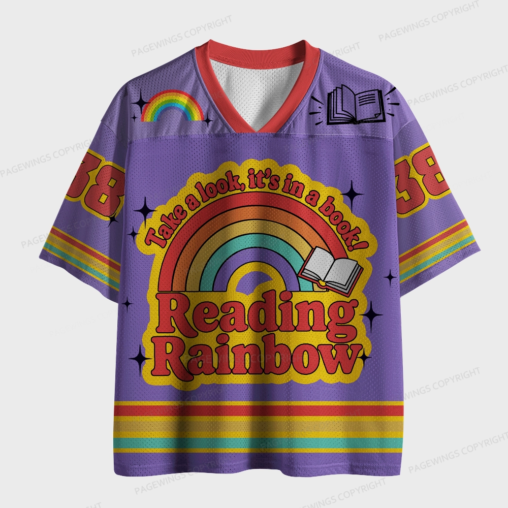 Pagewings Take A Look It's In A Book Unisex Mesh Jersey