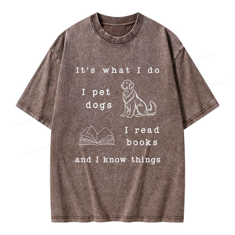 Pagewings I Read Books Unisex Washed T-shirt