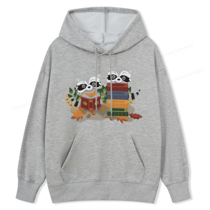 Pagewings Two Raccoons with Books Unisex Classic Hoodie