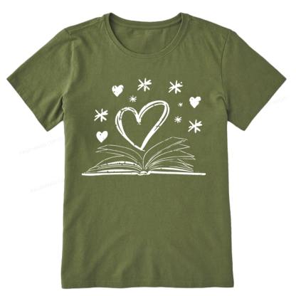 Pagewings Bookworm Librarian Valentines Day Book Unisex Classic T-shirt