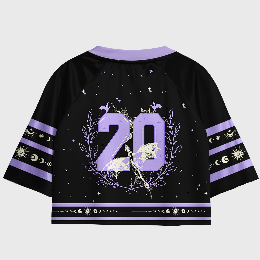 Pagewings Fantasy Novel Lovers Women's Cropped Jersey