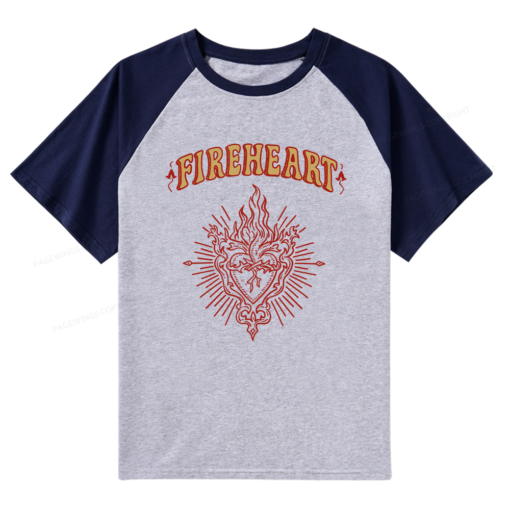 Pagewings Fireheart Raglan T-shirt