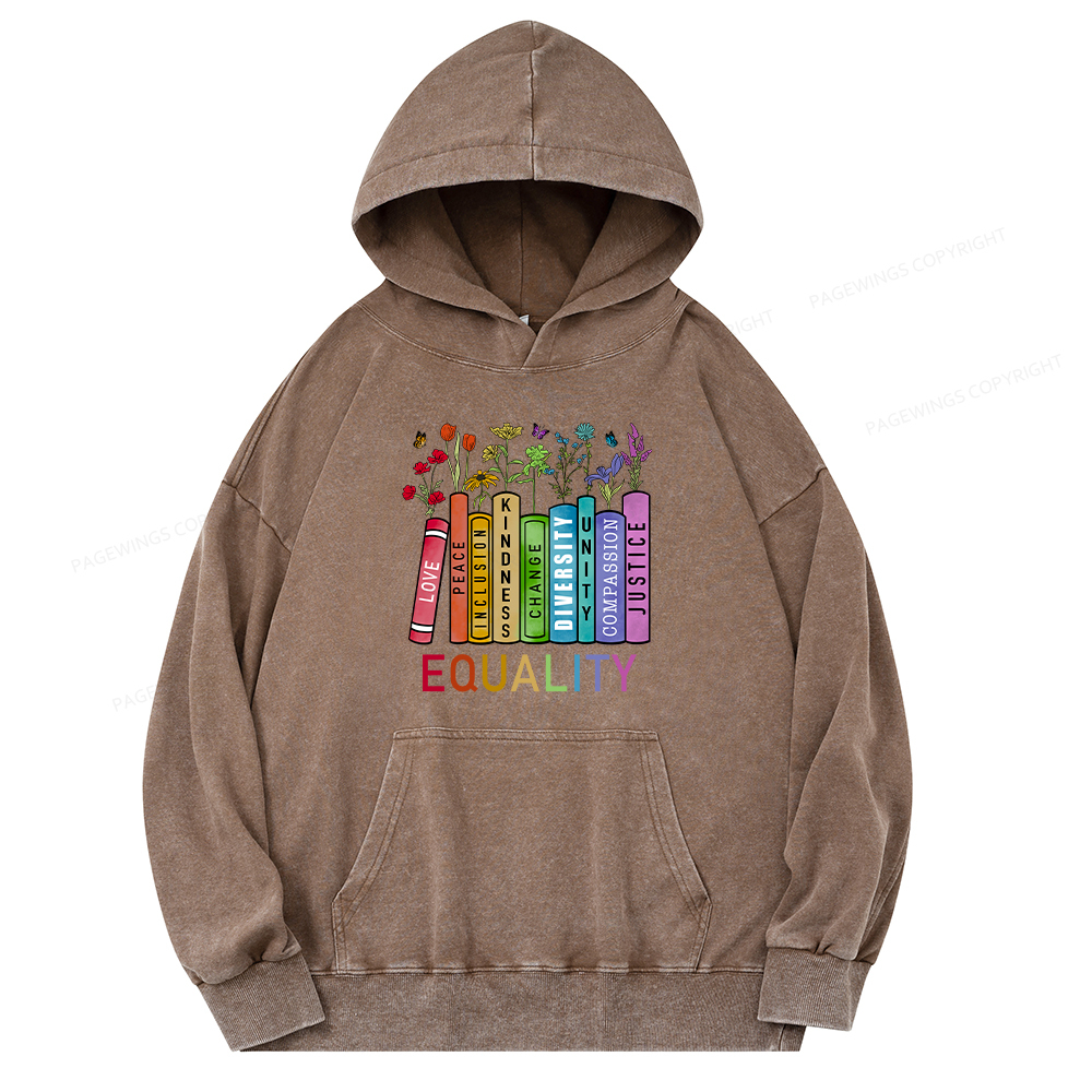 Pagewing Equal Rights Shirt Unisex Washed Hoodie