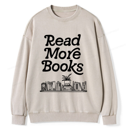 Pagewings Read More Books  Unisex Washed Sweatshirt