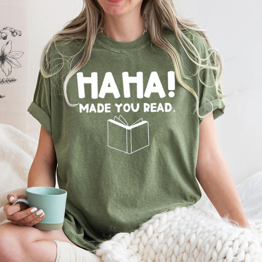 Pagewings Made You Read Unisex Washed T-shirt