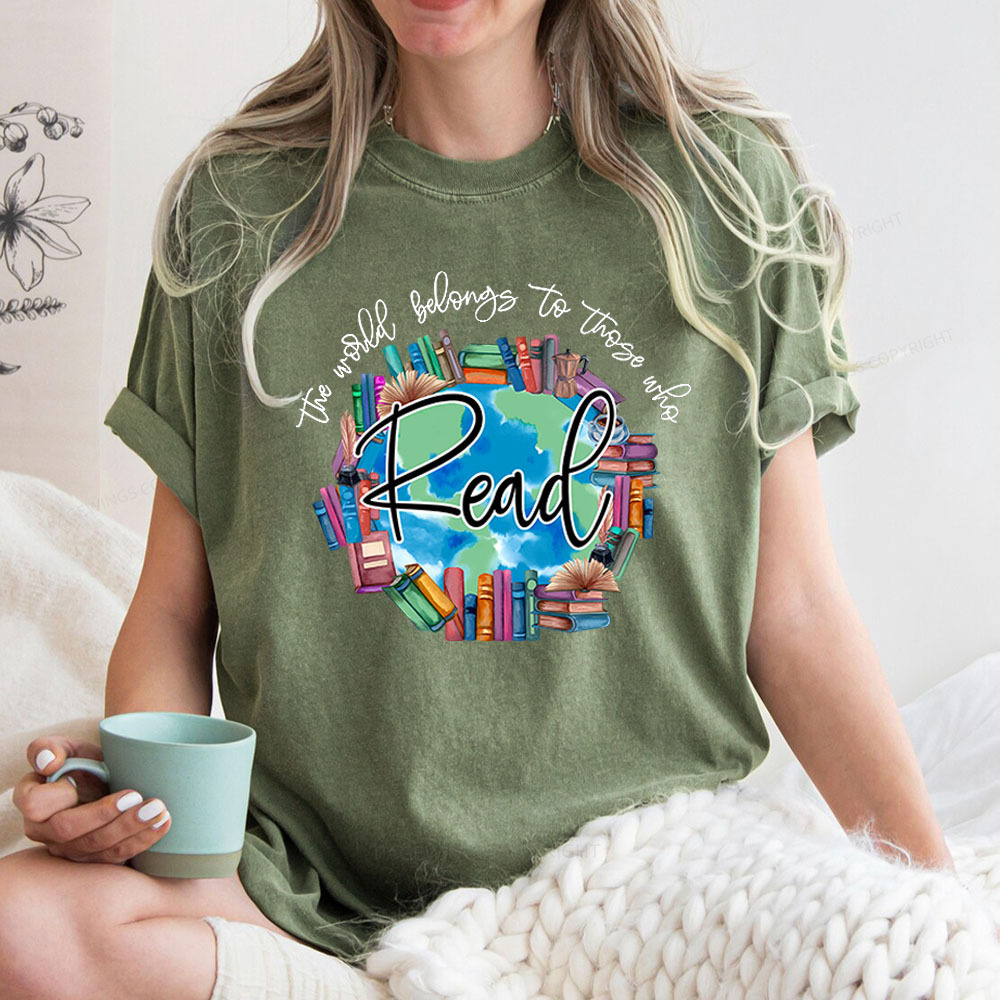 Pagewings World Belongs to Those Who Read Unisex Washed T-shirt