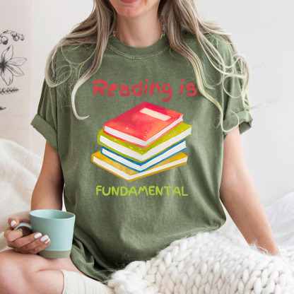 Pagewings Reading is Fundamental Unisex Washed T-shirt