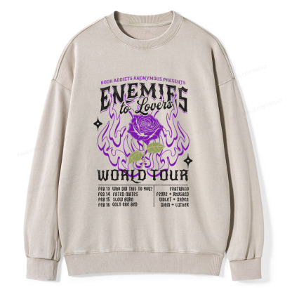  Pagewings Enemies To Lovers Comfort Colors Unisex Washed Sweatshirt