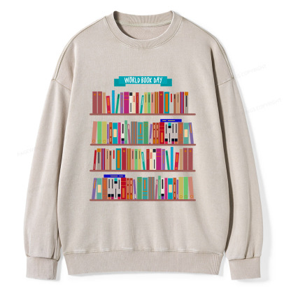 Pagewings World Book Day Unisex Washed Sweatshirt