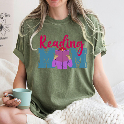 Pagewings Reading Mom Unisex Washed T-shirt