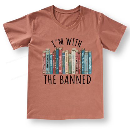 Pagewings I'm With The Banned V-neck T-shirt