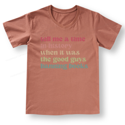 Pagewings Tell Me a Time in History V-neck T-shirt