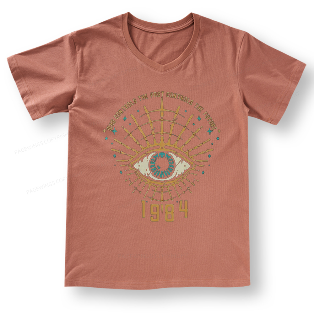 Pagewings George Orwell 1984 V-neck T-shirt