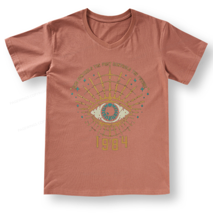 Pagewings George Orwell 1984 V-neck T-shirt