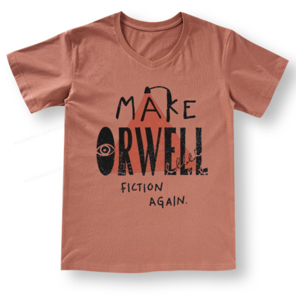 Pagewings Make Orwell Fiction Again V-neck T-shirt
