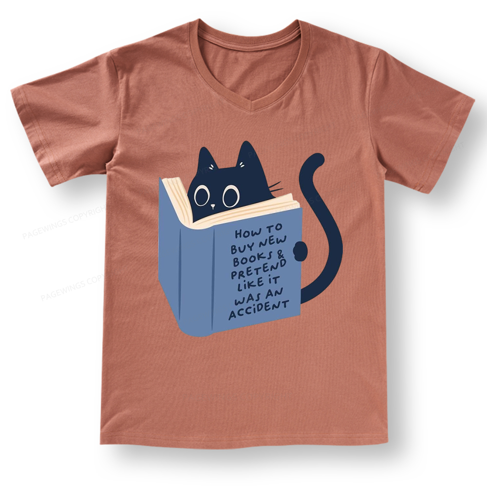 Pagewings How To Buy New Books V-neck T-shirt