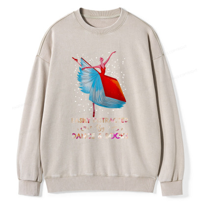 Pagewings Eaily Ditracted By Dance Book Unisex Washed Sweatshirt