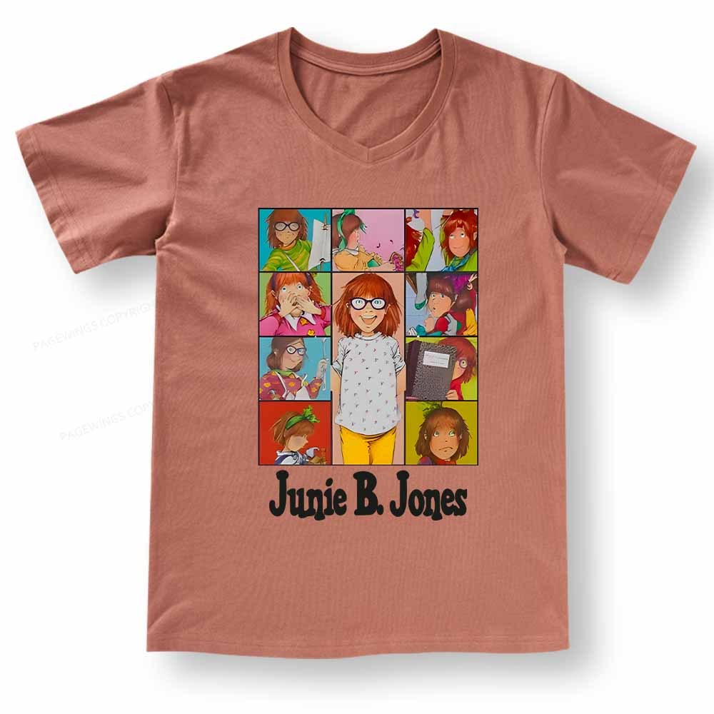 Pagewings Junie B Jones V-neck T-shirt