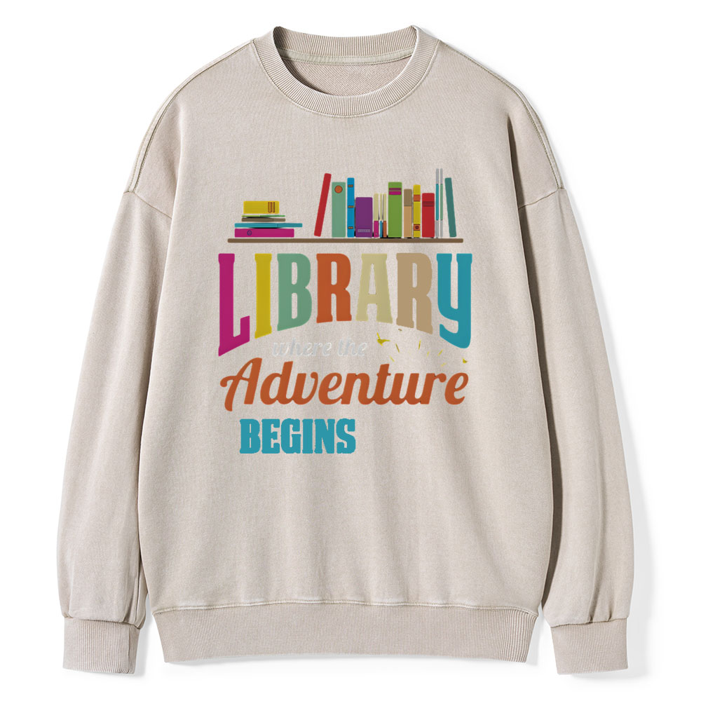 PagewingsBook Library Fan - book lovers Librarian Reader T-Shirt Unisex Washed Sweatshirt