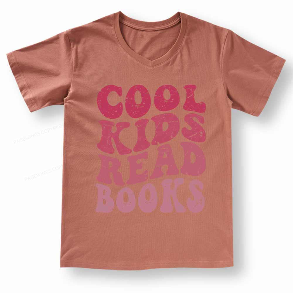 Pagewings Library Reader Book Nerd V-neck T-shirt