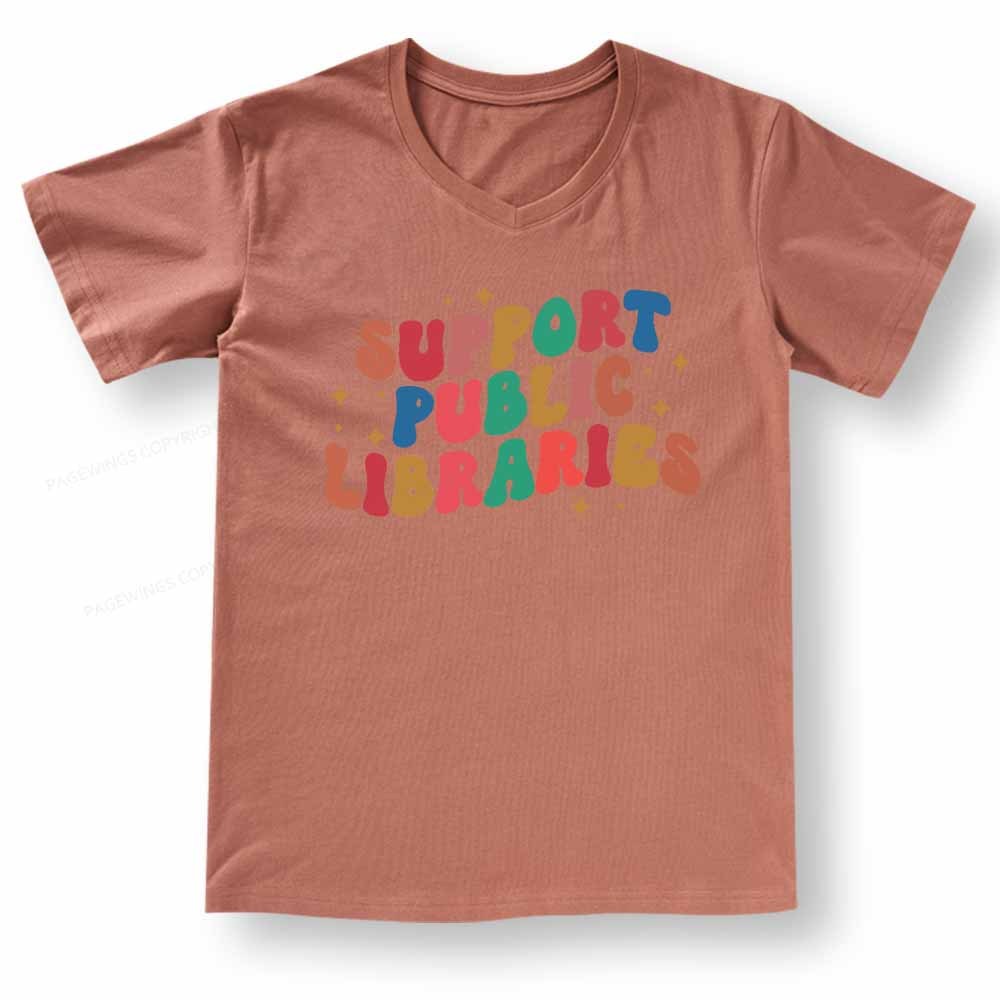 Pagewings Public Library Sweatshirt V-neck T-shirt