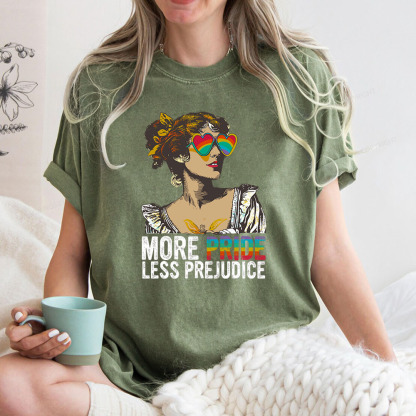 Pagewings More Pride Less Prejudice Unisex Washed T-shirt