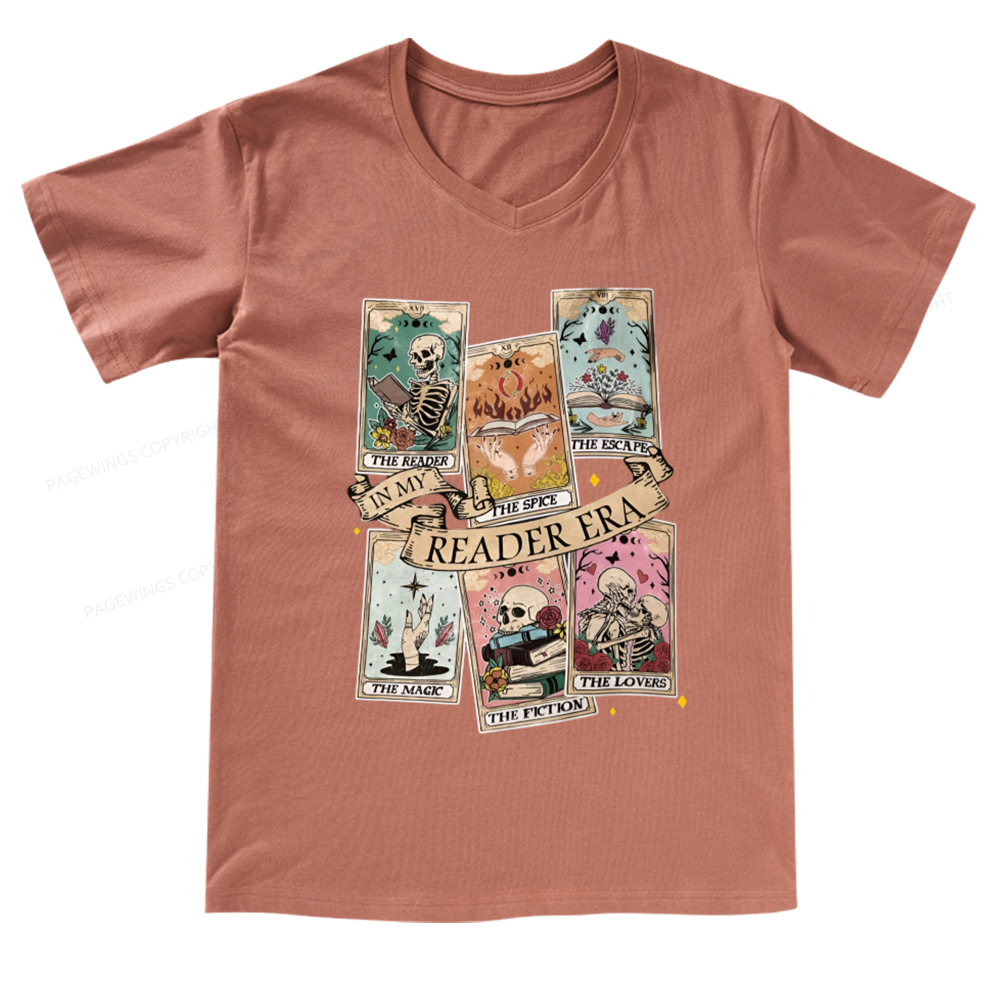 Pagewings Book Lover Gift, Bookish Gift V-neck T-shirt