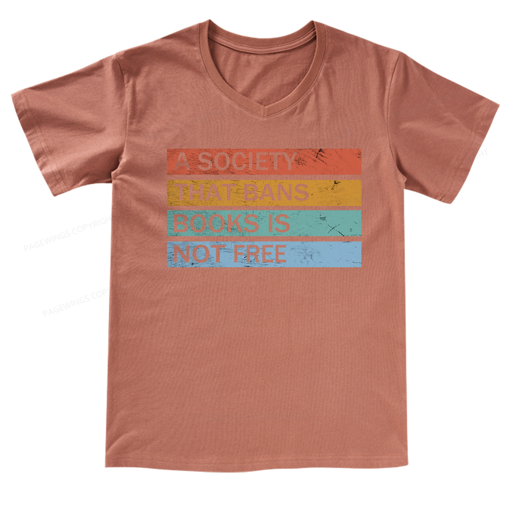 Pagewings Banned Books V-neck T-shirt