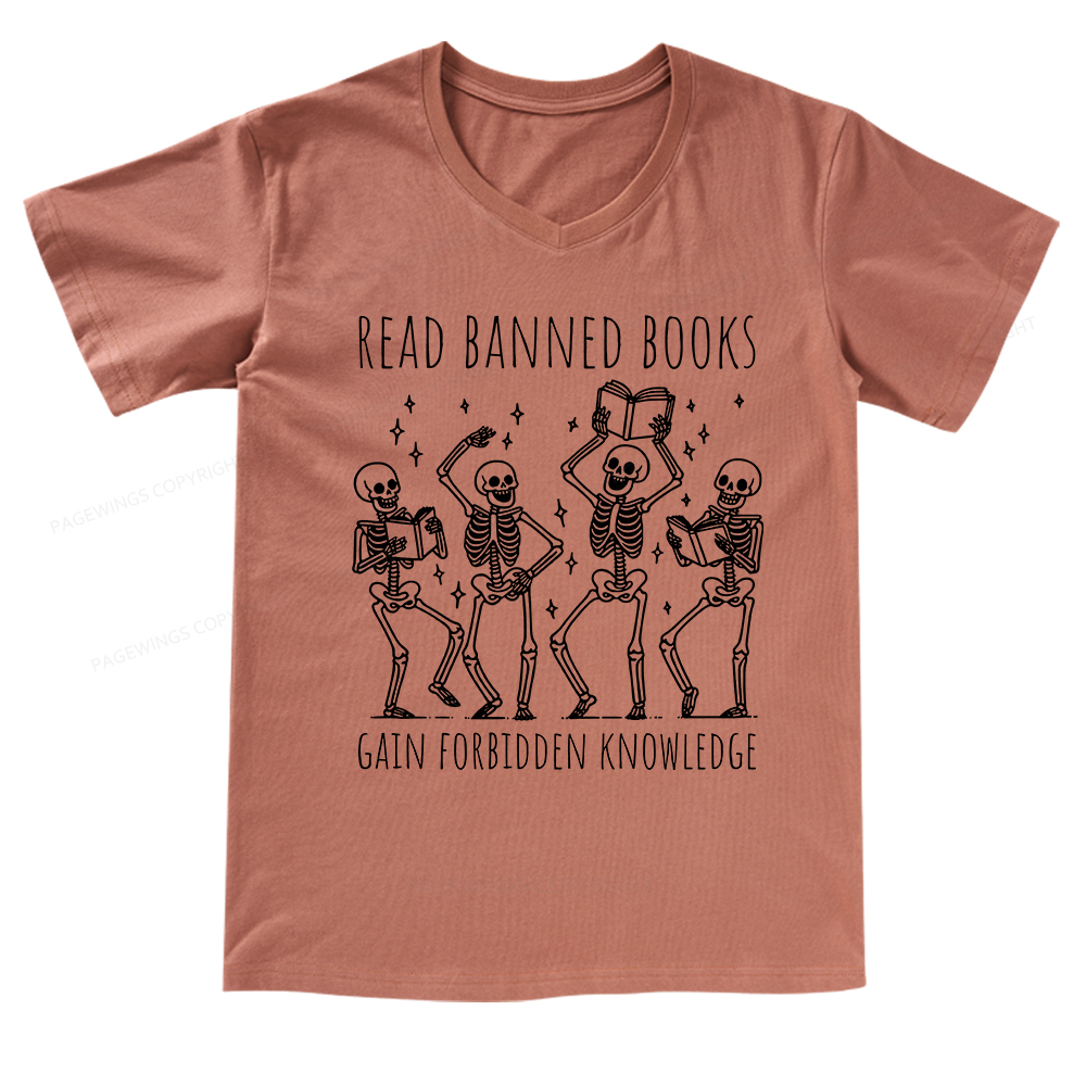 Pagewings Reading Books Tee Book Lover V-neck T-shirt