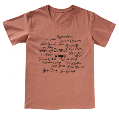 Pagewings Banned books V-neck T-shirt