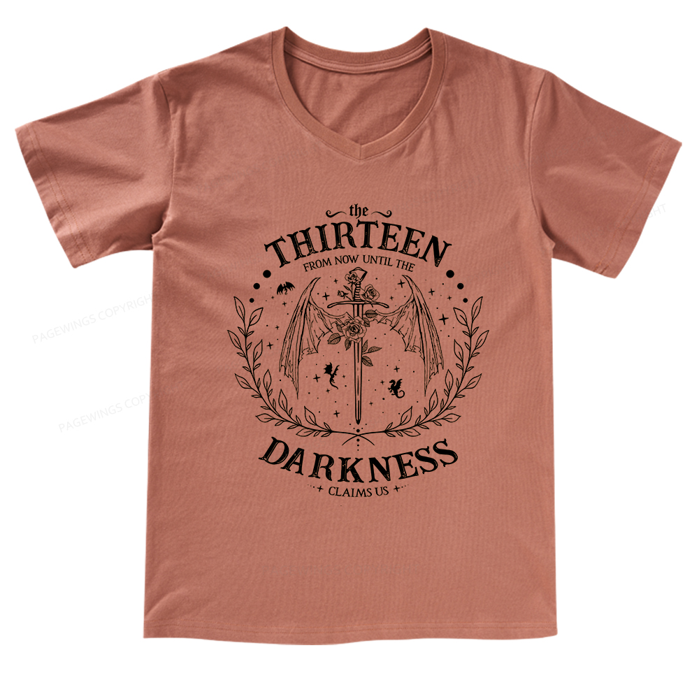 Pagewings The Thirteen Throne Of Glass V-neck T-shirt