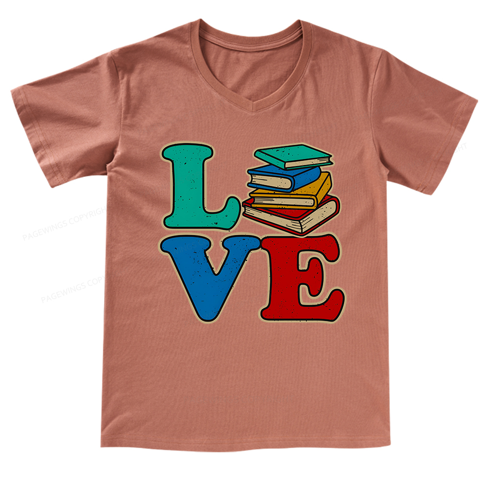 Pagewings Book Lovers V-neck T-shirt