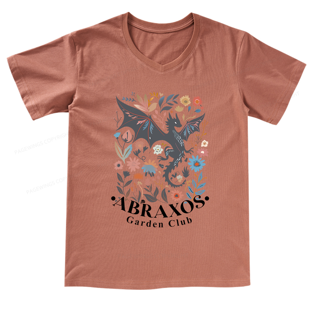 Pagewings Abraxos Flower V-neck T-shirt