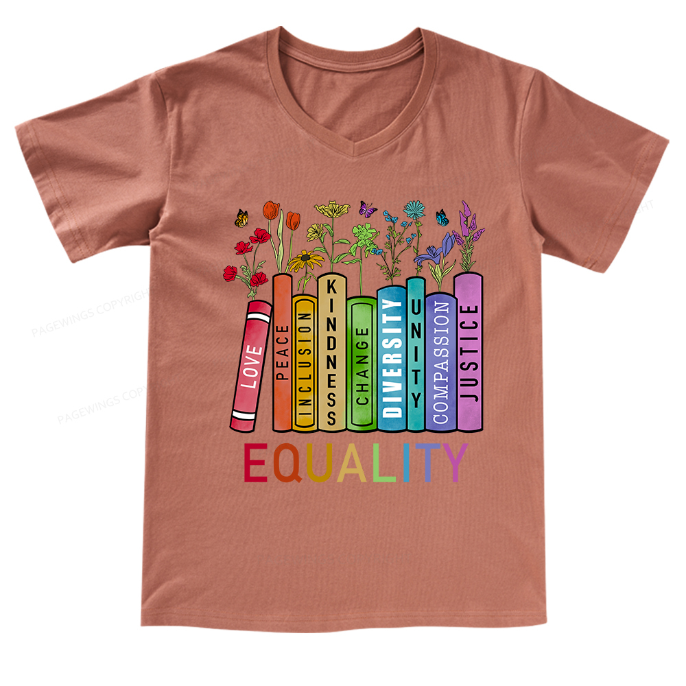 Pagewings Equal Rights Shirt V-neck T-shirt