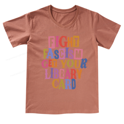 Pagewings Get Your Library Card V-neck T-shirt