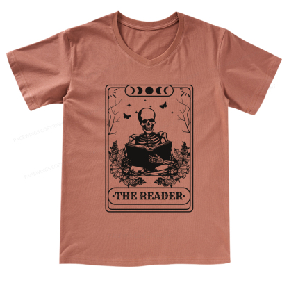 Pagewings The Reader V-neck T-shirt